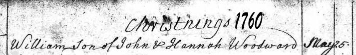 William's baptism record