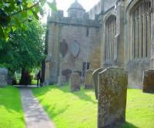A churchyard in summer Chipping Campden Church, Glos.