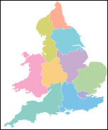 Regional map of England