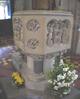 Picture of a church font