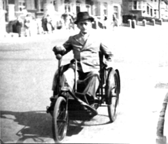 Fred Baker in wheelchair