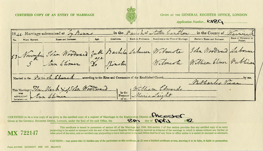 Marriage Cert