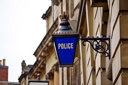 Police blue lamp